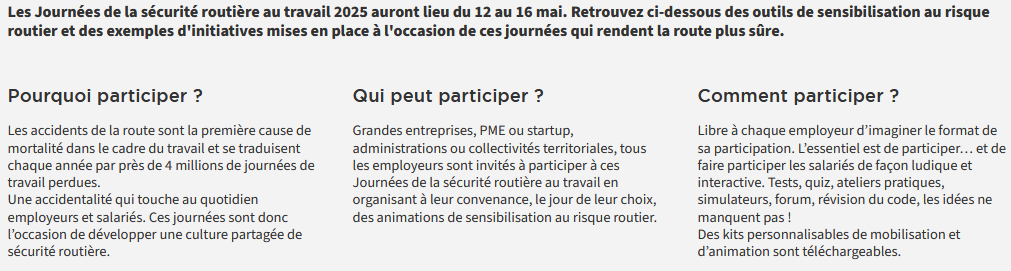 Descriptif journees prevention routiere