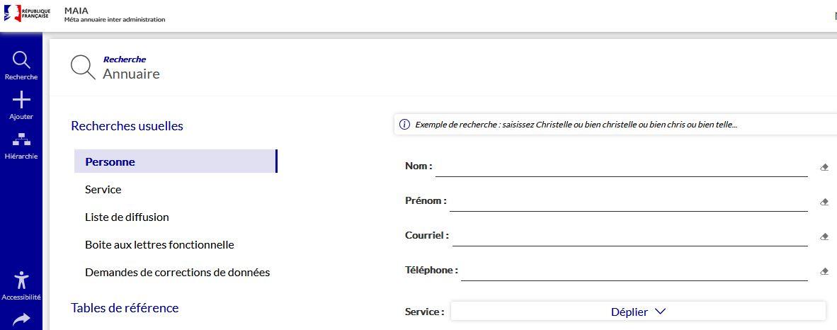 Maia meta annuaire inter administration